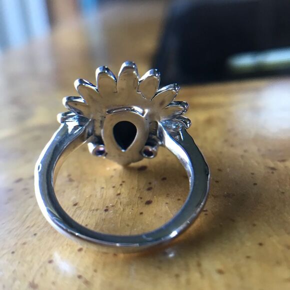 Canadian Ammolite Sterling Silver Ring Size 6 - Picture 5 of 12